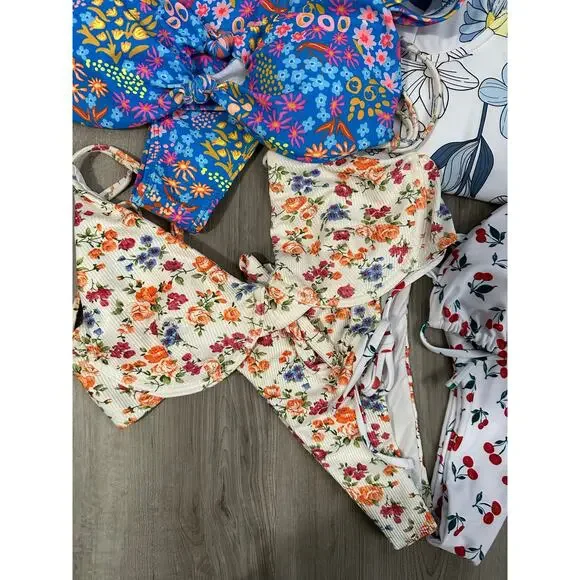 SHEIN Women's Bathing Suit‎ Lot All Size Medium + Wrap Skirt + Long Sleeve Top - Picture 2 of 6